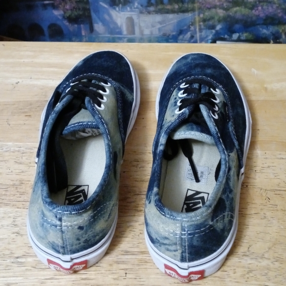 Vans Authentic Acid Denim Wash Sneakers, Size 2.5 Y - Picture 5 of 12